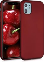 kwmobile telefoonhoesje voor Apple iPhone 11 - Hoesje voor smartphone - Back cover in metallic donkerrood