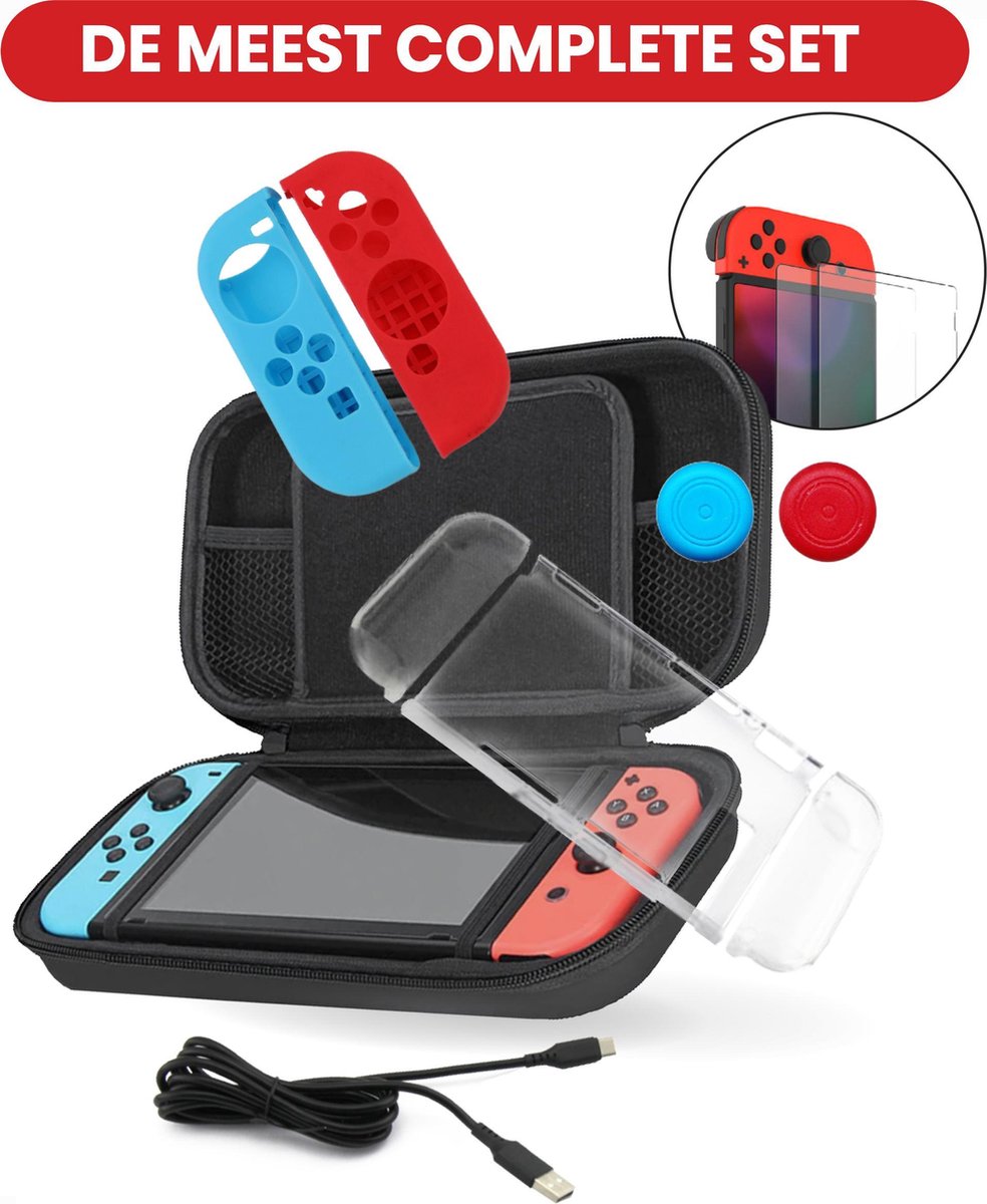 Nintendo Switch Accessoires - Switch Controller en Console - Switch Case - Screenprotector - Joy Con