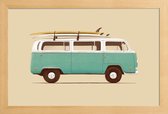 JUNIQE - Poster in houten lijst Blauwe bestelwagen -20x30 /Blauw &