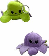 Octopus Mood - Sleutelhanger - Paars Groen - Knuffel - Fidget - Pop it