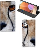 Hoesje Geschikt voor Samsung Galaxy A32 5G Enterprise Editie | Geschikt voor Samsung A32 4G Bookcase Cheetah