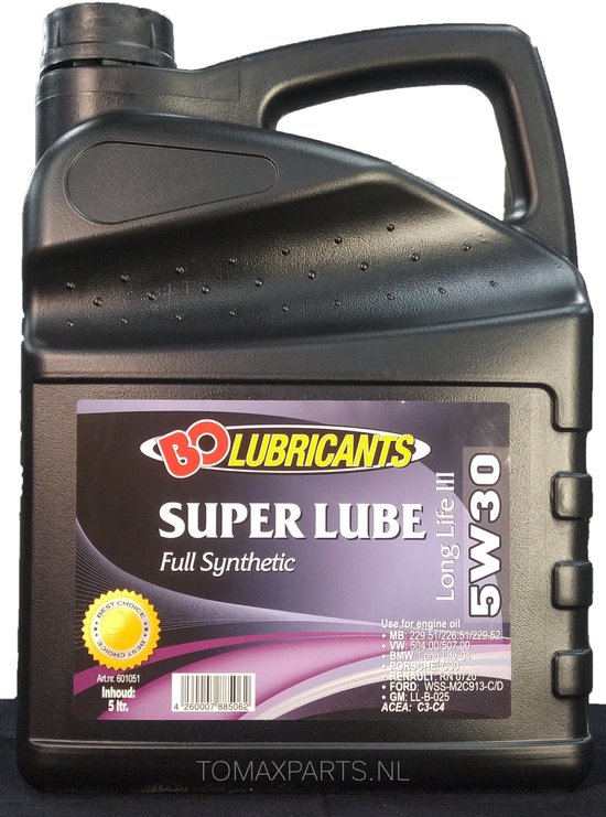 BO Motor-Oil 5W30 Super Lube Full Synthetic Long Life 5 liter | bol