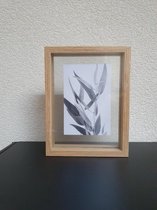 Home Accents | Houten frame fotolijst met zwevend foto-effect | naturel hout | Kadermaat 22 x 17 x 4 cm