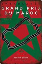 Formule 1 - Grand Prix Marokko - Circuit AIN-DIAB - Casablanca - Formula 1 - Max verstappen - F1 Wandbord – Mancave - Mannen Cadeau - Vaderdag - Max vestappen - Historische Grand Prix