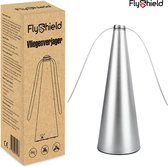 FlyShield Vliegenverjager voor op Tafel met USB - Anti Vliegen Ventilator - Vliegenvanger - Fly Fan - Vliegenwaaier - ShooAway - Zilver