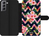 Wallet case - geschikt voor Samsung Galaxy S21 - Floral N°2