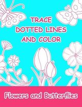 Trace Dotted Lines Flowers and Butterflies