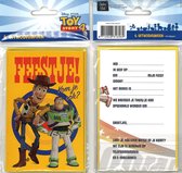 12 Uitnodigingskaartjes met envelop - Toy Story 4 - Woody & Buzz Lightyear - 9 x 13.5 cm