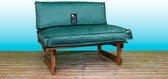Tuinbankje + 2 Palletkussens 120x80cm / 120x40cm – Royal Velvet Klavergroen