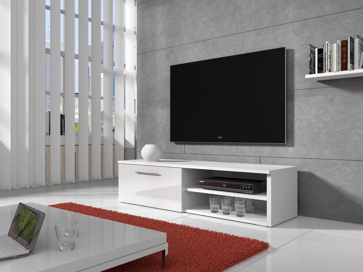 uitrusting grijs Kinderrijmpjes TV-meubel Bash - Wit - 120 cm - ACTIE | bol.com