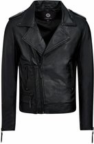 GILL'S HUNTER - Heren Leren Jas - Biker Jack - 100% Lamsleer - Zwart