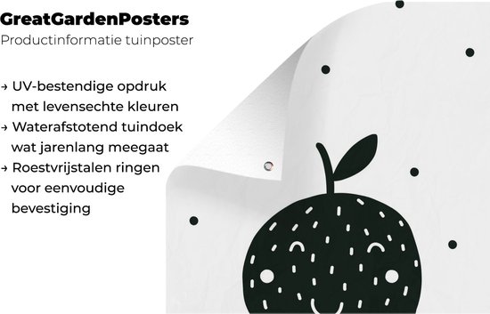 Illustration pour enfants d'une orange à pois 60x90 cm