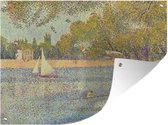 Tuinposter - Tuindoek - Tuinposters buiten - De Seine bij La Grande Jatte - Schilderij van Georges Seurat - 120x90 cm - Tuin