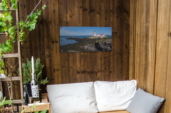 Le phare de Head Harbour situé sur l'île de Campobello au Fundy Bay Garden Poster 80x40 cm - petit - Toile de jardin / Toile d'extérieur / Peintures pour l'extérieur (décoration de jardin)
