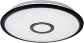 LED Plafondlamp - Nitron Okinagi - 18W - Aanpasbare Kleur - Rond - Mat Zwart - Kunststof