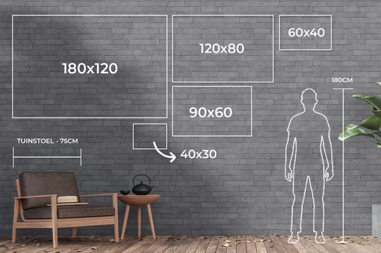 Bougie sur une table en bois 160x120 cm XXL / Groot format!