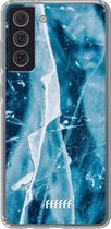 6F hoesje - geschikt voor Samsung Galaxy S21 FE -  Transparant TPU Case - Cracked Ice #ffffff
