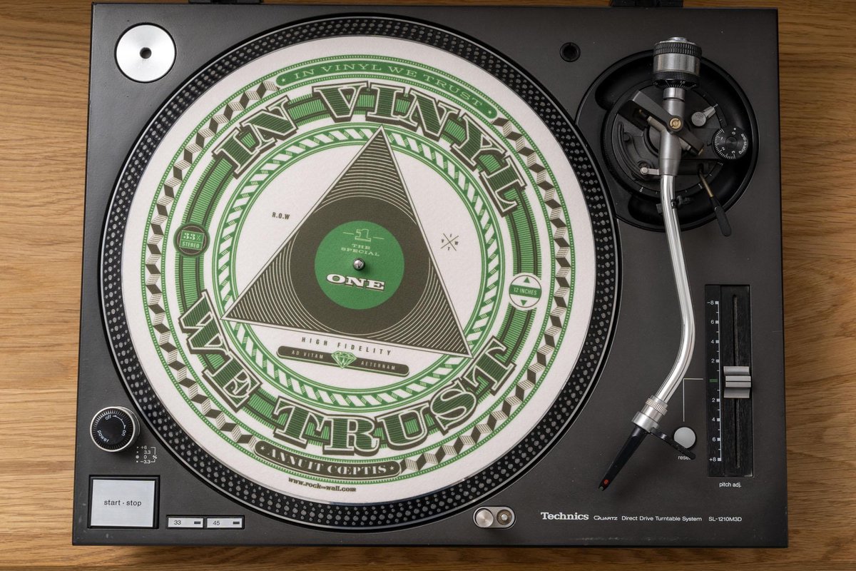 Draaitafel Slipmat Platter Mat Platter Vinyl Slip Matten Acryl 3 MM Antistatisch Voor Fonograaf Disc Speler (GROEN