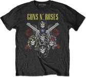Guns N' Roses Heren Tshirt -XL- Pistols & Roses Zwart