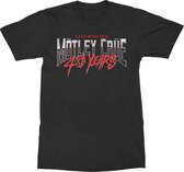 Motley Crue Heren Tshirt -S- 40 Years Zwart