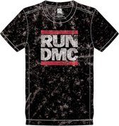 Run DMC - Logo Heren T-shirt - S - Zwart