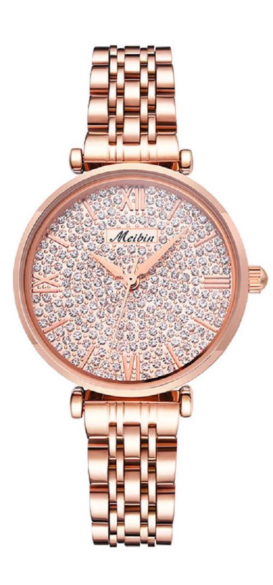 Longbo - Meibin - Dames Horloge - Rosé/Rosé - Ø 30mm (Productvideo)