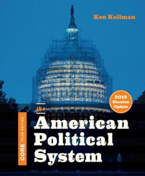 La troisième édition de 'The American Political System', avec une couverture du Capitole sous échafaudage, mise à jour pour l'élection de 2018.