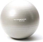 Wonder Core, Gymbal Fitness Yoga Pilates Fitness Bal - Antiburst - 75 cm - Grijs - incl. pomp -- Zitbal Zwangerschapsbal - Fitness accessoires