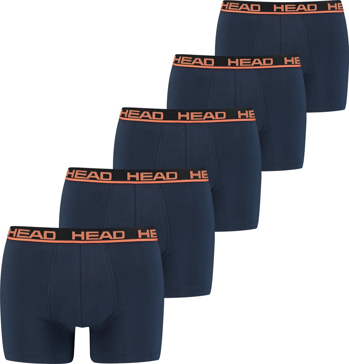 Head boxershorts /Peacoat 5-Pack Oranje