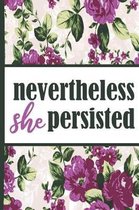 Best Mom Ever: Nevertheless She Persisted Beautiful Purple Foral Blossom Pattern Composition Notebook College Students Wide Ruled Lin