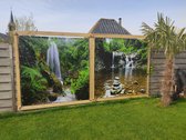 Pvc Wanddoek Jungle ‘Waterfall’ 4m2 (2x2mtr), 510 grams