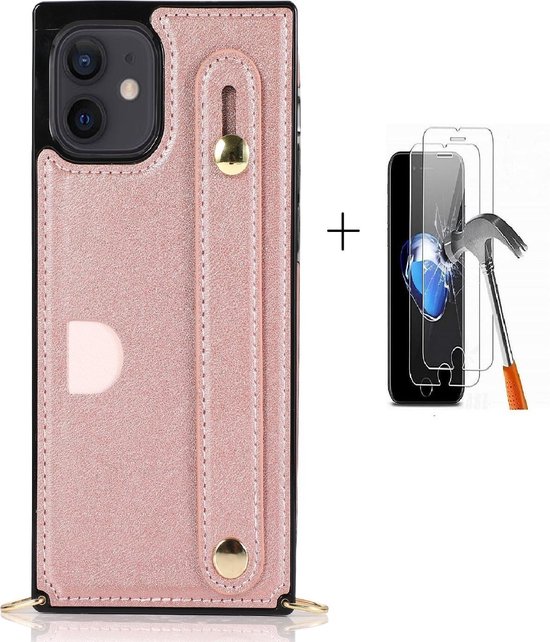 angst Beenmerg fort GSMNed - Leren telefoonhoesje roze - Luxe iPhone 12 Pro Max hoesje - iPhone  hoes met... | bol.com