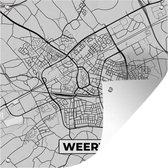 Tuinposters Stadskaart - Weert - Grijs - Wit - 50x50 cm - Plattegrond - Tuindoek - Buitenposter