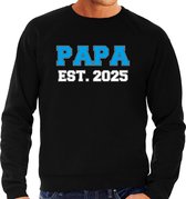 Papa est 2025 - sweater zwart voor heren - Aanstaande vader/ papa cadeau L