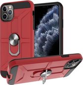 War-god Armor TPU + PC Schokbestendige magnetische beschermhoes met ringhouder voor iPhone 11 Pro Max (rood)