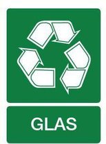 Afvalsticker Glas 148 x 210 mm