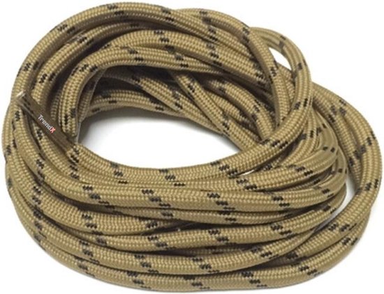Schoenveters - Outdoorveters - Shoestring - Bergschoenveters - Rond - Khaki  - Lengte | bol.com