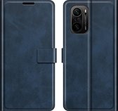Deluxe Book Case - Xiaomi Poco F3 Hoesje - Blauw