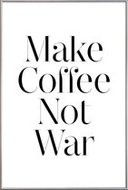 JUNIQE - Poster met kunststof lijst coffee -20x30 /Zwart