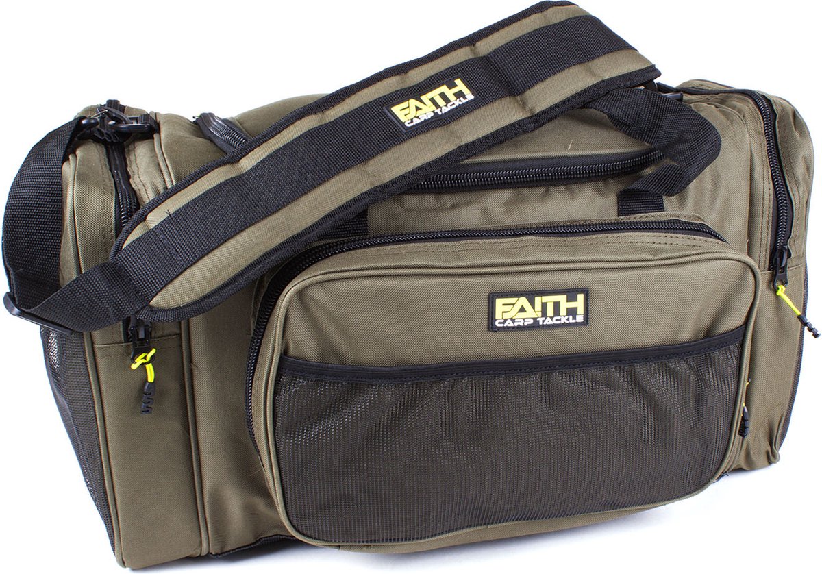 Faith Utility Bag - Vistas - Carryall - Karpertas - Gevoerd - Schouderband - Groen - 60L