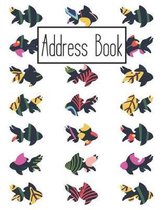 Address Book: Cute Goldfish Addresses Book with Names, Address, Birthday, Phone Number, Work, Email, Social Media and Notes