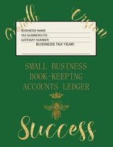 Small Business Book-Keeping Accounts Ledger: Large Book-keeping ledger for the small business and self-employed with words on front - Bee and Words in