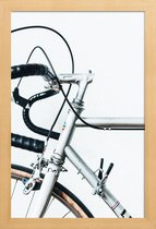 JUNIQE - Poster met houten lijst Le Super Bike -13x18 /Grijs & Zwart