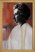 JUNIQE - Poster met houten lijst Rosa Luxemburg - schilderij -30x45