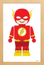 JUNIQE - Poster met houten lijst Flash Toy -13x18 /Geel & Rood