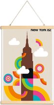 JUNIQE - Posterhanger Vintage New York 82 -20x30 /Kleurrijk