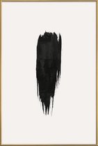 JUNIQE - Poster met kunststof lijst Brushstroke III -30x45 /Ivoor &