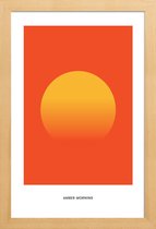 JUNIQE - Poster in houten lijst Morning #4 -20x30 /Geel & Oranje