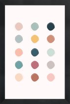 JUNIQE - Poster met houten lijst Colour Palette -13x18 /Kleurrijk