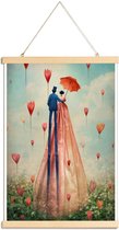 JUNIQE - Posterhanger Good Morning -40x60 /Blauw & Groen